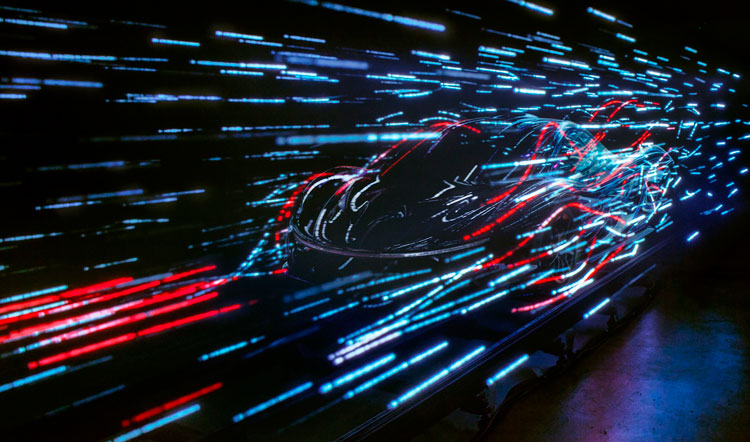 McLaren, animation en light painting